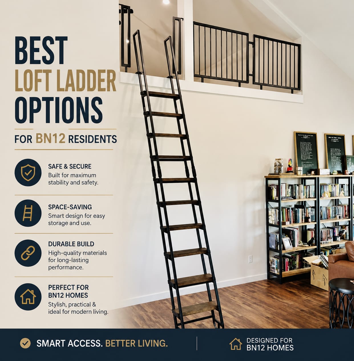 Best Loft Ladders BN12 installed in a West Worthing home
