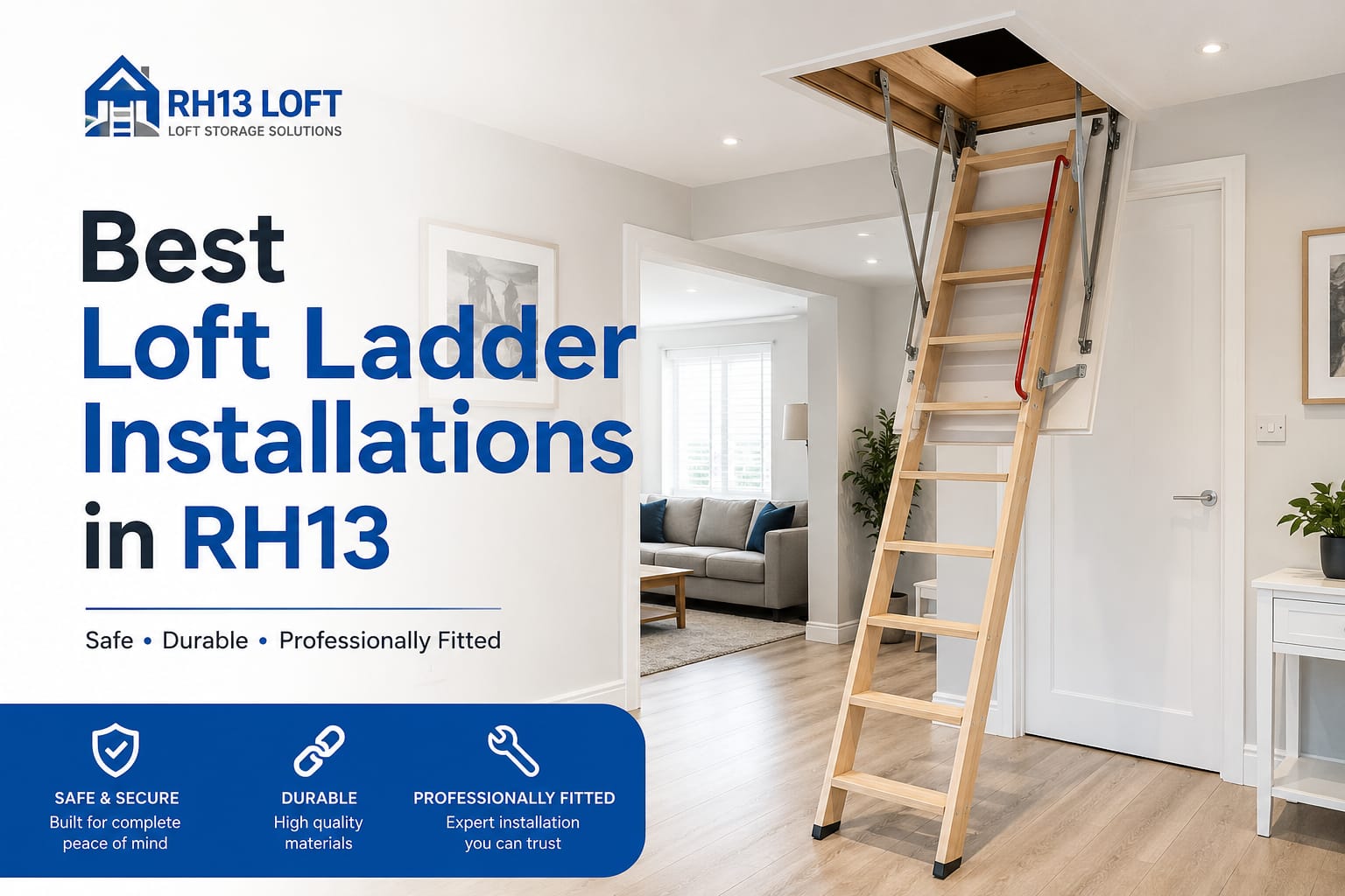 Loft Ladders RH13 installed in a residential property in South Horsham, West Sussex