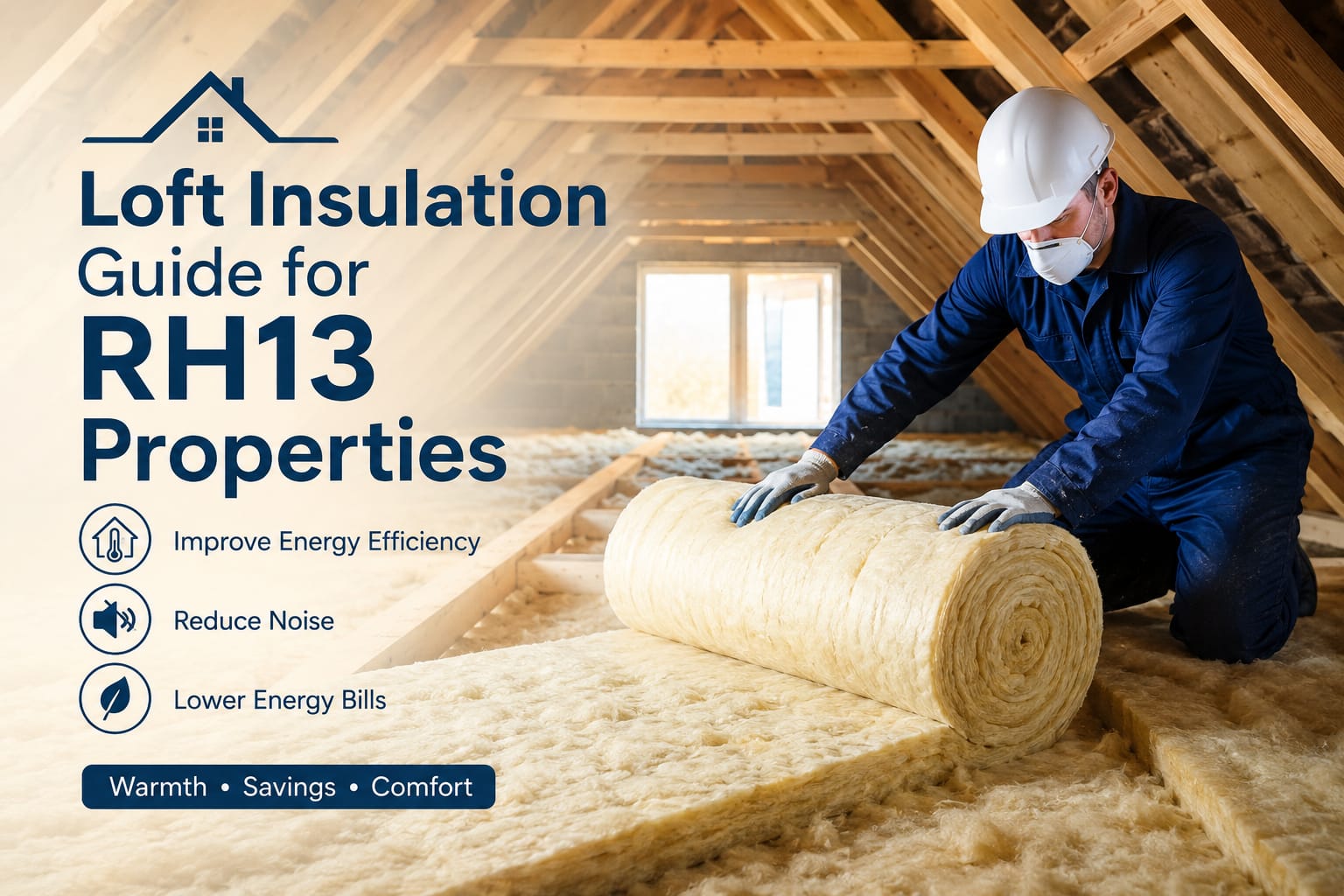 Loft Insulation RH13 installed in a South Horsham home with raised loft boarding and storage space