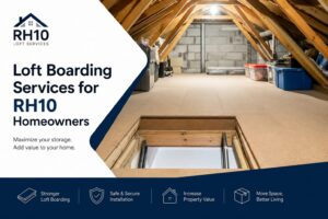 Loft Boarding RH10 installed in a Crawley home for safe attic storage