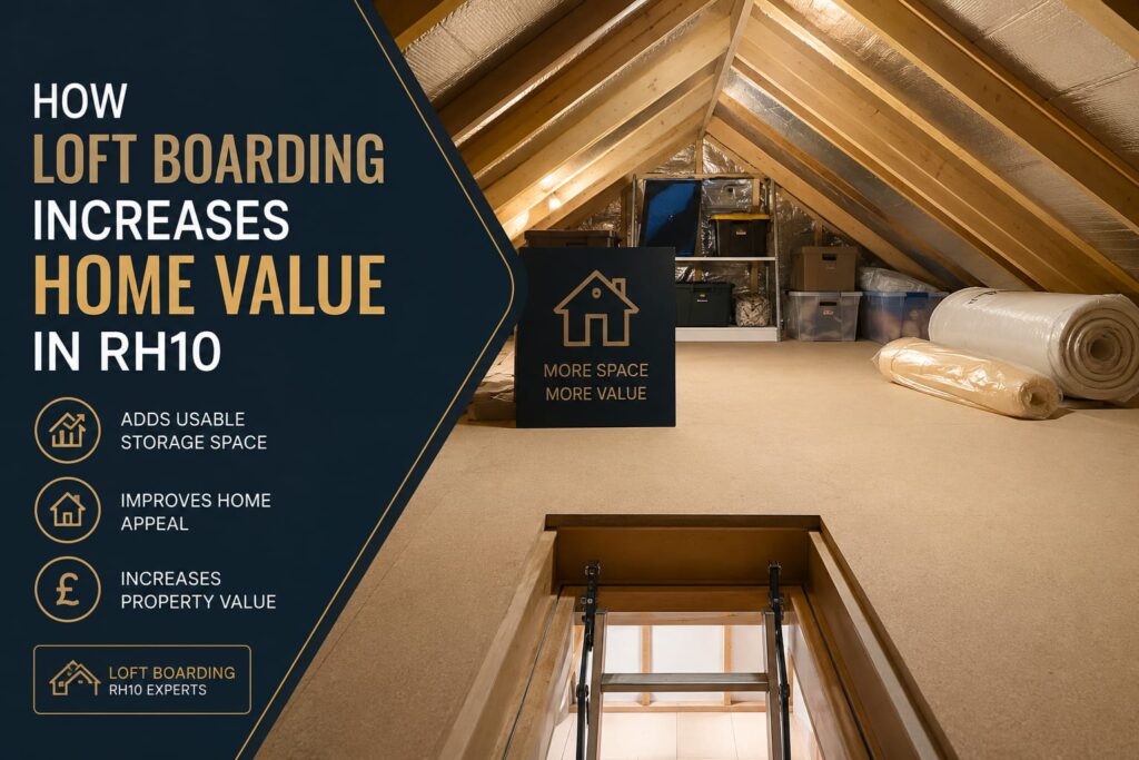 Loft Boarding RH10 professionally installed in a Crawley home