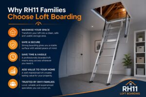 Loft Boarding RH11 installed in a family home in Crawley West